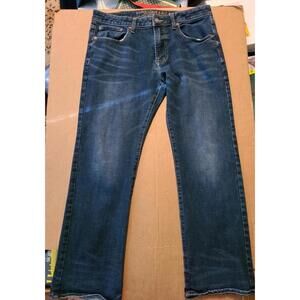 AMERICAN EAGLE Jeans Men’s 35x28 Original Boot Dark Wash 360 Extreme Flex Blue